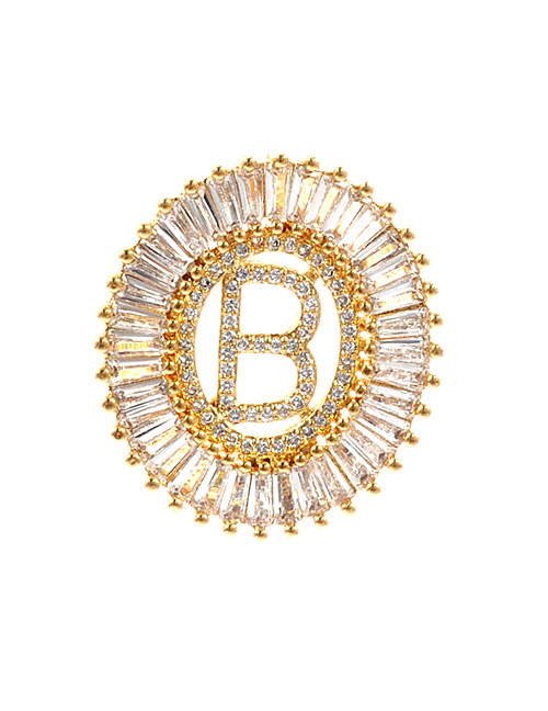 Fashion Gold Color Letter B Shape Decorated Pendant