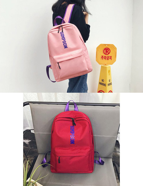 Fashion Red Letter Shape Decorated Backpack