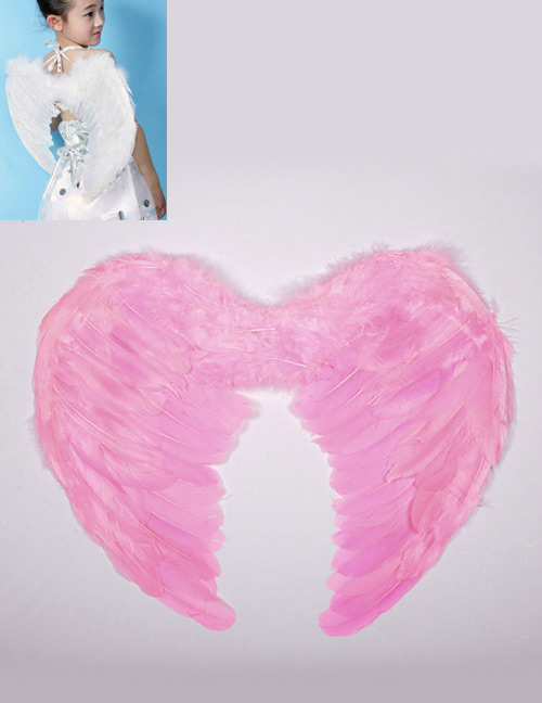 Fashion Pink Wings Shape Design Pure Color Children's Props