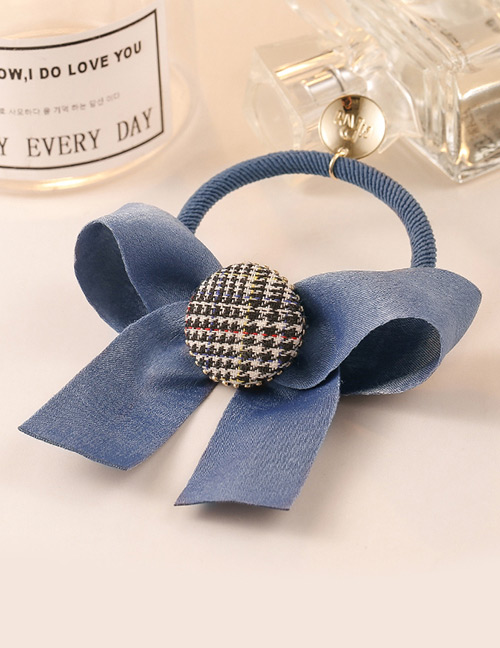 Lovely Dark Blue Bowknot Decorated Hair Band