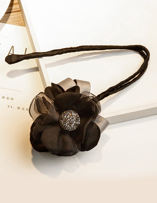 Lovely Black Diamond&flower Decorated Hair Curler