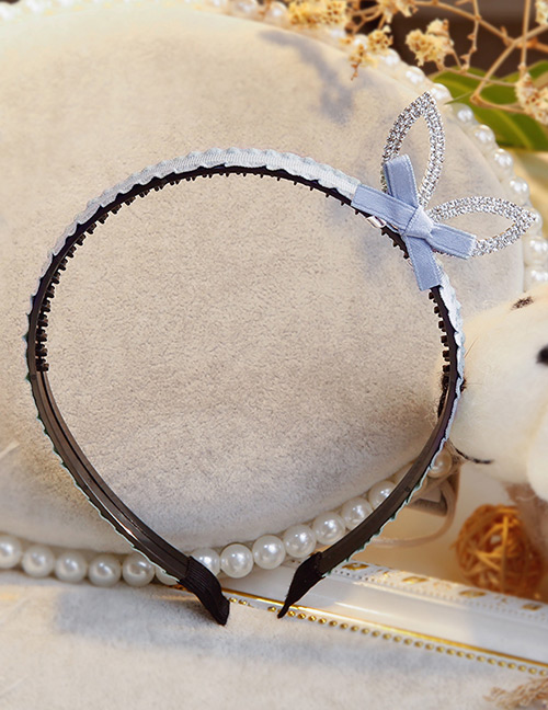 Lovely Light Blue Rabbit Ears&bowknot Decorated Hair Hoop