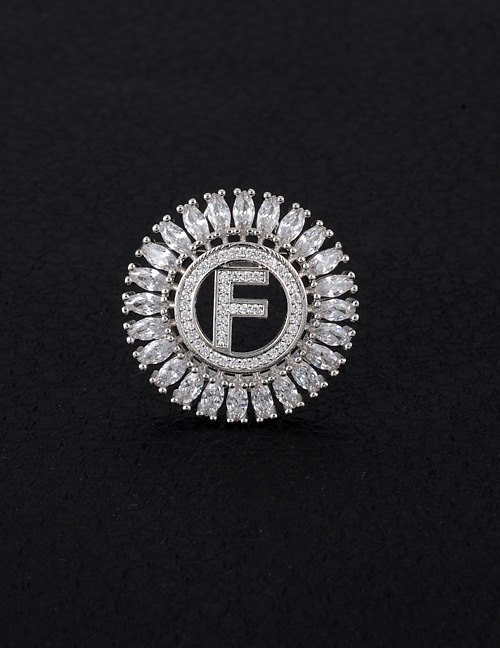 Fashion Silver Color Letter F Decorated Pure Color Pendant(without Chain)