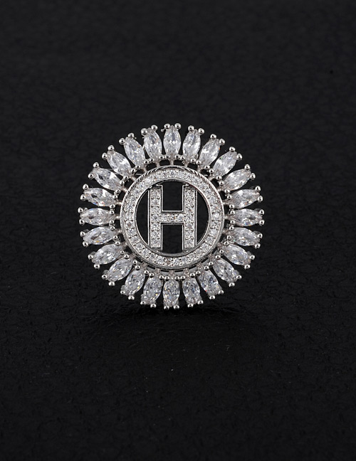 Fashion Silver Color Letter H Decorated Pure Color Pendant(without Chain)