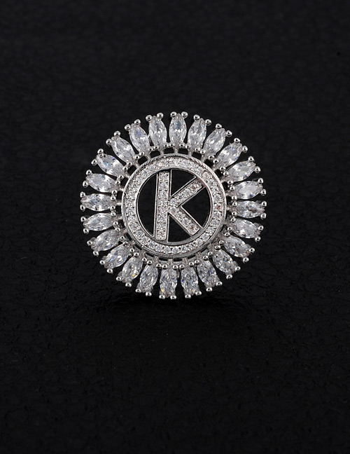 Fashion Silver Color Letter K Decorated Pure Color Pendant(without Chain)