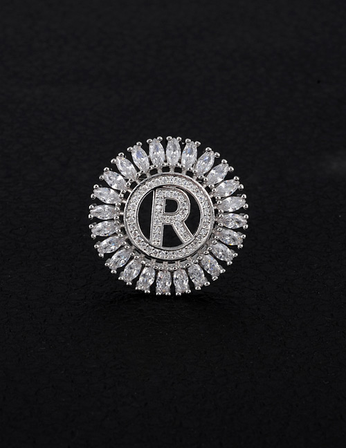 Fashion Silver Color Letter R Decorated Pure Color Pendant(without Chain)