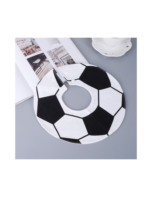 Fashion Black+white Football Pattern Decorated Children's Bib