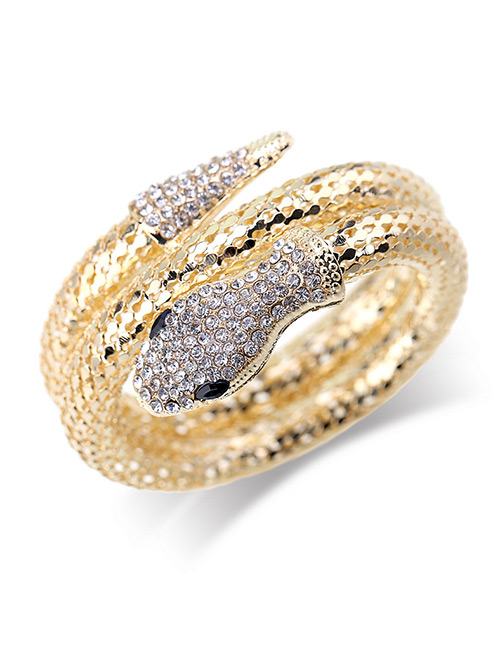 Fashion Gold Color Snake Shape Design Opening Bracelet