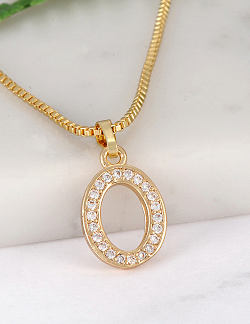 Fashion Gold Color Letter O Shape Decorated Necklace