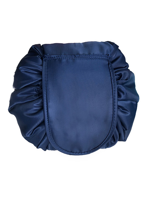 Fashion Blue Pure Color Decorated Storage Bag