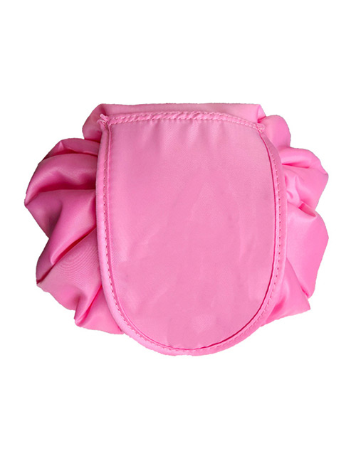 Fashion Pink Pure Color Decorated Storage Bag