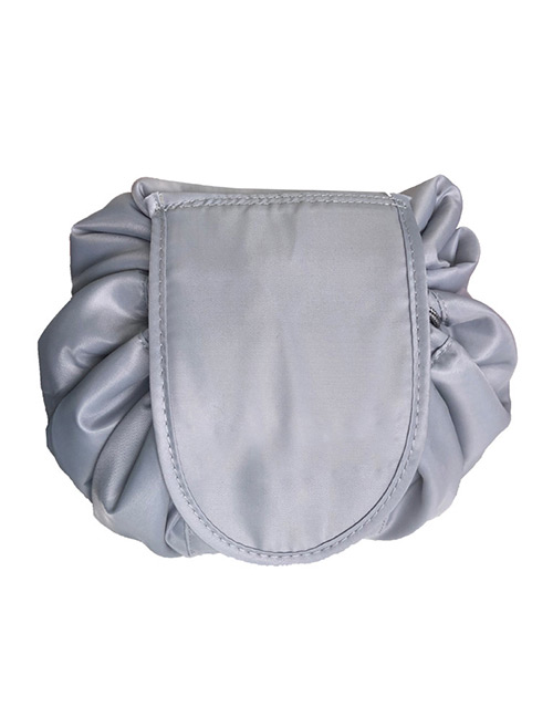 Fashion Gray Pure Color Decorated Storage Bag