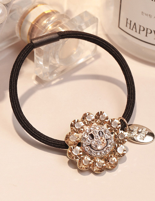 Lovely Champagne Smiling Face Decorated Hair Band