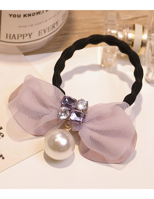 Lovely Light Purple Pearls&bowknot Decorated Hair Band