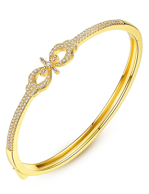Fashion Gold Color Flower Shape Design Pure Color Bracelet