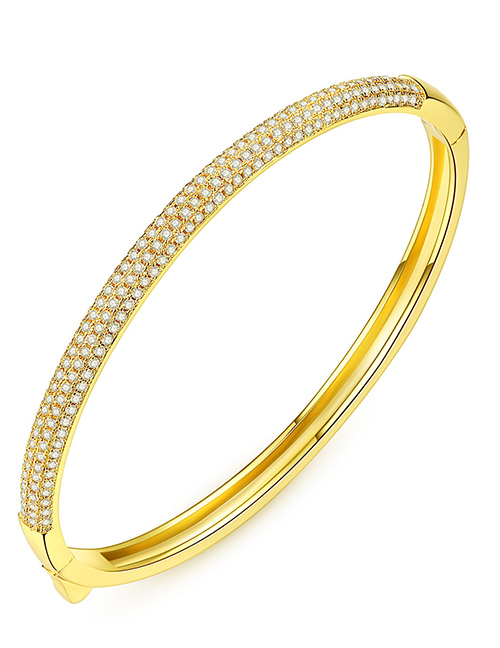 Fashion Gold Color Diamond Decorated Multi-layer Bracelet