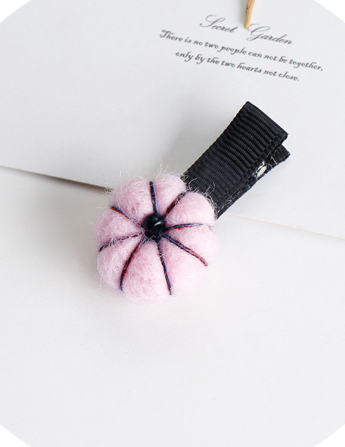 Lovely Light Pink Pumpkin Shape Design Baby Hair Clip
