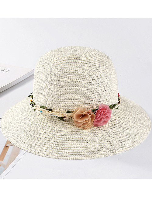Fashion White Flower Shape Decorated Hat