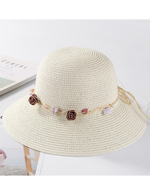 Fashion White Flower Shape Decorated Hat