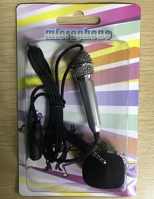 Fashion Silver Color Pure Color Decorated Microphone(apply To Andrews&iphone)