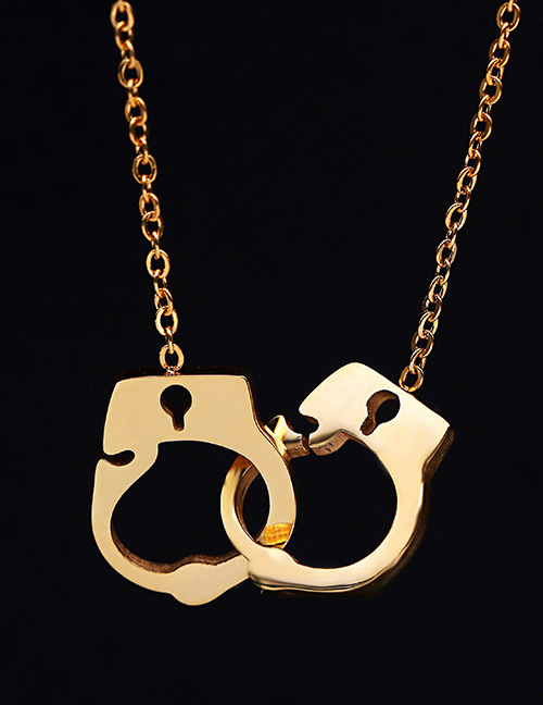 Fashion Gold Color Handcuffs Shape Design Necklace