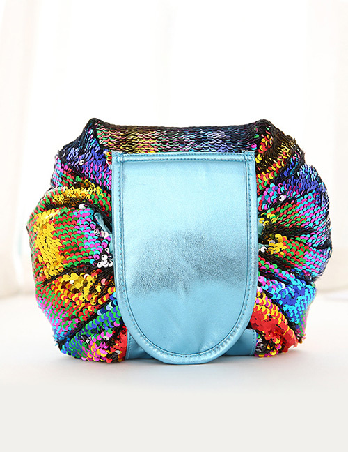 Fashion Multi-color Paillette Decorated Cosmetic Bag