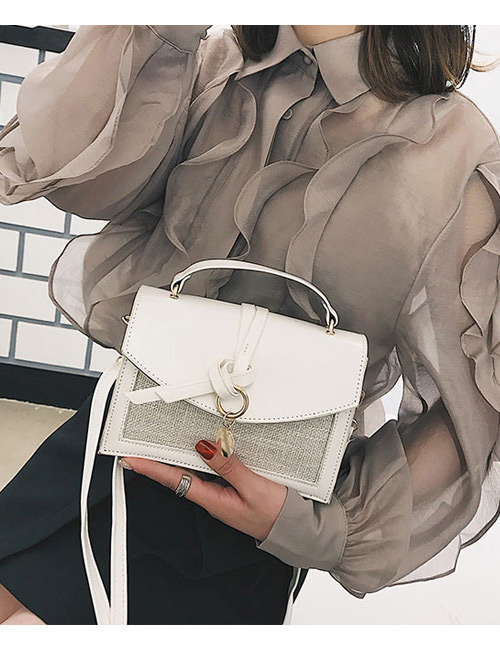 Fashion White Round Shape Decorated Bag