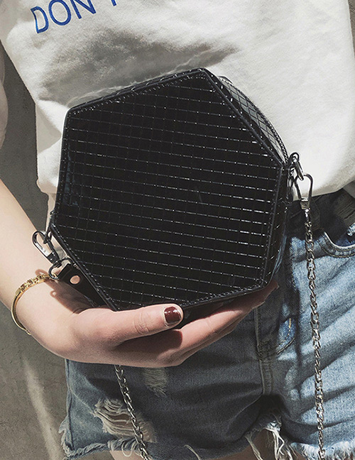 Fashion Black Geometric Shape Design Bag