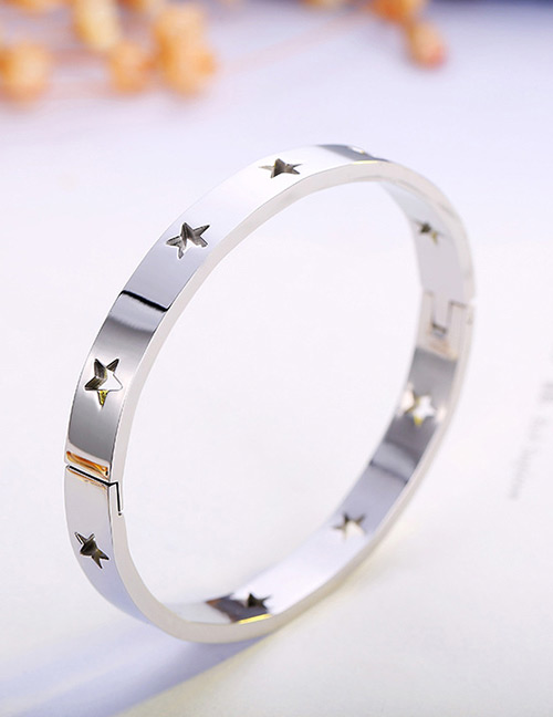 Fashion Silver Color Star Shape Decorated Bracelet