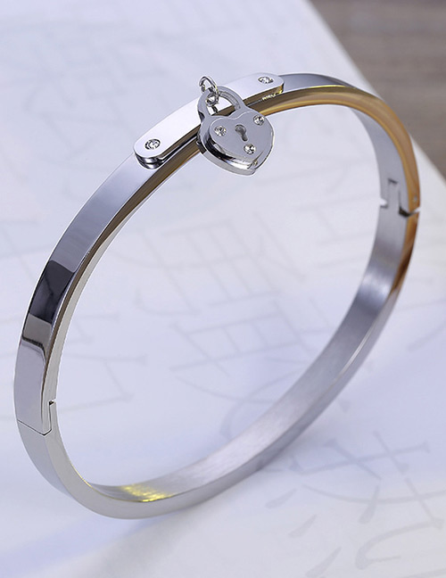 Fashion Silver Color Lock Shape Decorated Bracelet