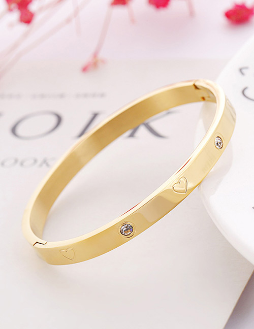Simple Gold Color Heart Shape Decorated Bracelet