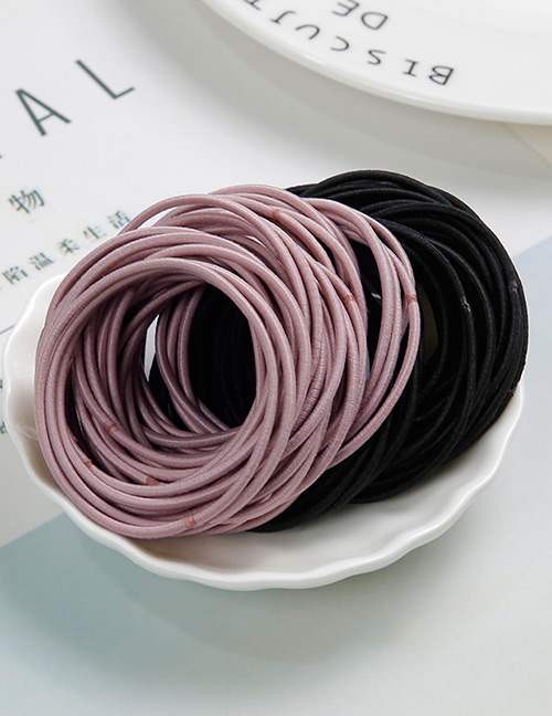 Lovely Pink+black Color Matching Design Child Hair Band(around 100pcs)