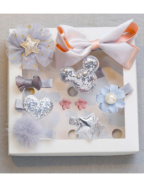Fashion Silver Color Bowknot&flower Shape Decorated Hair Clip (10 Pcs )