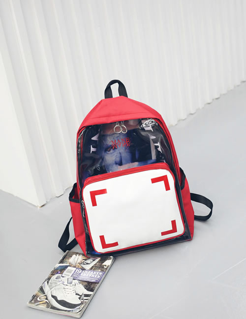Fashion Red People Pattern Decorated Simple Backpack(small)