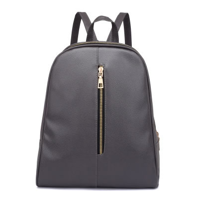 Fashion Dark Gray Pure Color Decorated High-capacity Backpack
