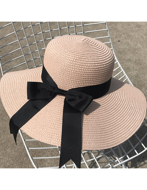 Fashion Light Pink Bowknot Shape Decorated Hat