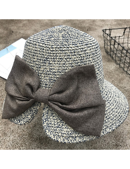 Fashion Light Blue Bowknot Shape Decorated Hat