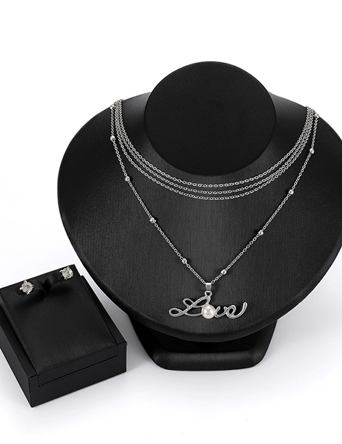 Fashion Silver Color Letter Pattern Decorated Jewelry Sets