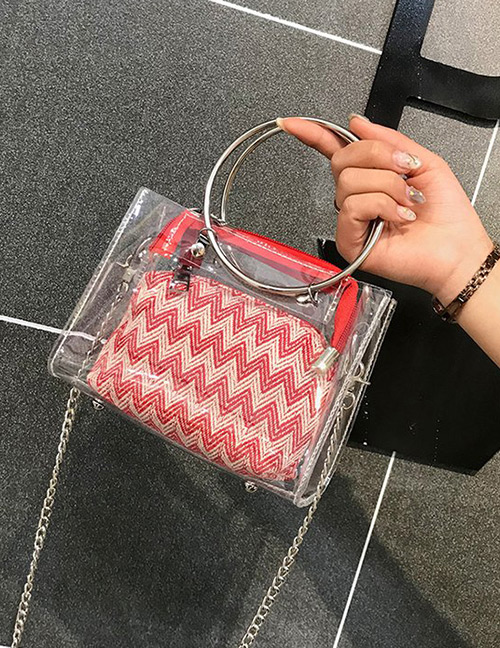 Fashion Red Round Shape Decorated Bag(2pcs)