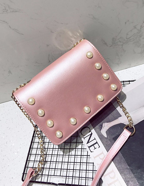 Fashion Pink Pearl Decorated Bag