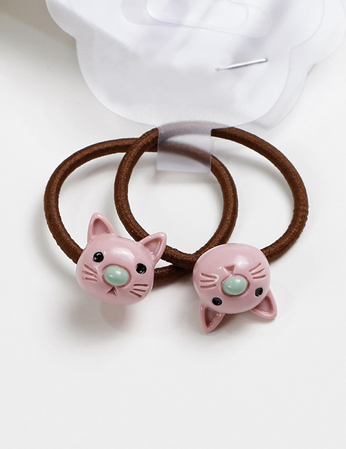 Lovely Pink Cat Shape Decorated Baby's Hair Band(2pcs)