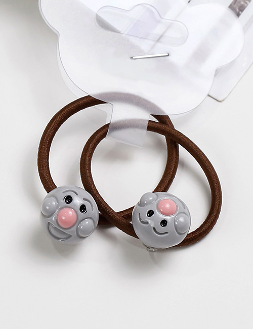 Lovely Gray Smiling Face Decorated Baby's Hair Band(2pcs)