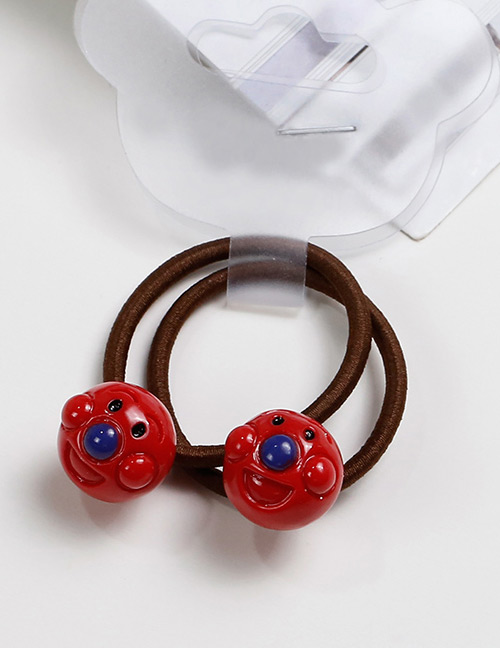 Lovely Red Smiling Face Decorated Baby's Hair Band(2pcs)