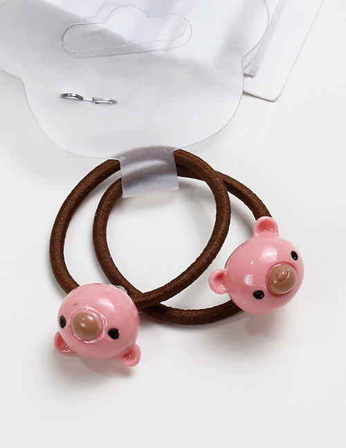 Lovely Pink Bears Shape Decorated Baby's Hair Band(2pcs)
