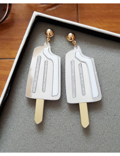 Fashion Gold Color Ice Lolly Shape Decorated Earrings