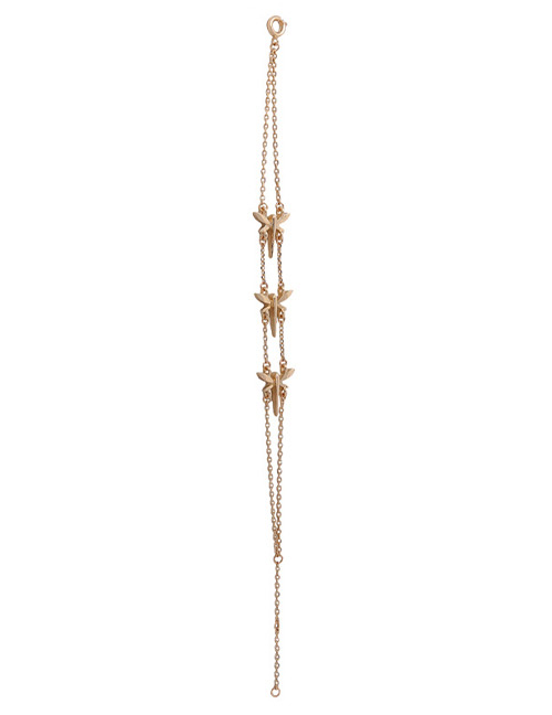 Fashion Gold Color Dragonfly Shape Decorated Bracelet