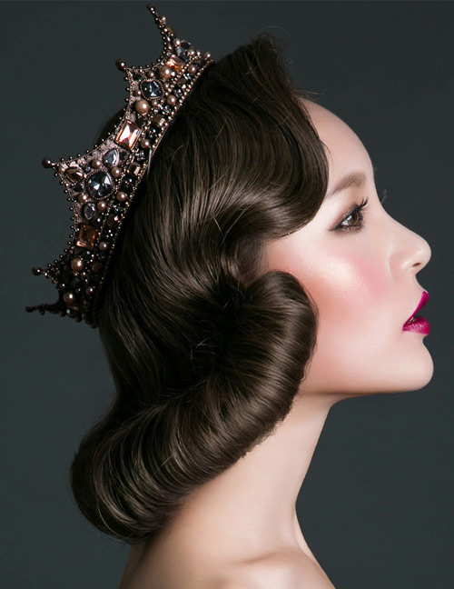 Vintage Antique Gold Crown Shape Decorated Hair Accessories