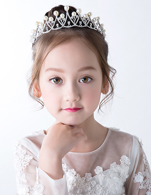 Sweet White Crown Shape Design Child Hair Hoop