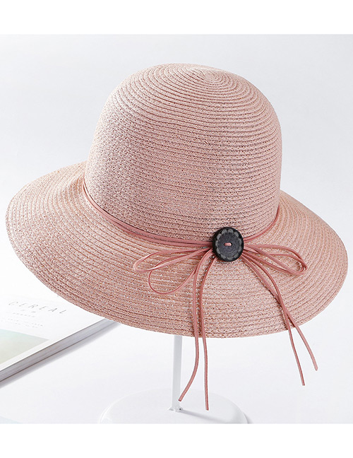 Fashion Pink Pure Color Design Sunscreen Hat
