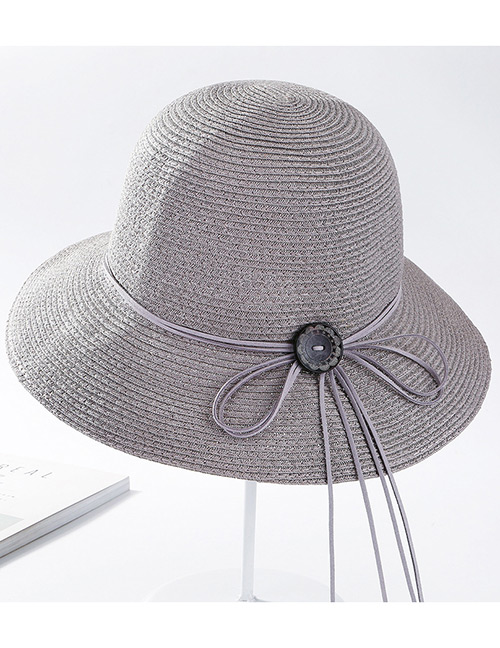 Fashion Gray Pure Color Design Sunscreen Hat